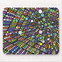 Kleurrijke geometrische cirkels muismat