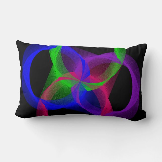 Kleurrijke geometrische cirkelvormige blend Sierku Kussen (Achterkant)