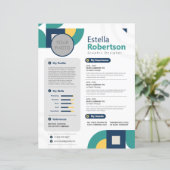 Kleurrijke Geometrische CV, CV (Staand voorkant)