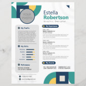 Kleurrijke Geometrische CV, CV (Voorkant)