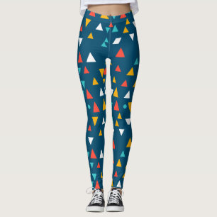 Kleurrijke Geometrische Driehoek Patroon Leggings