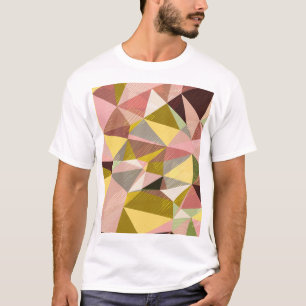 Kleurrijke geometrische driehoeken Abstracte textu T-shirt