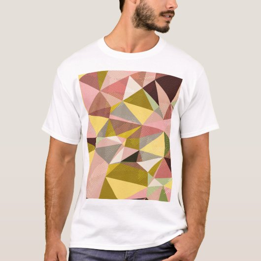 Kleurrijke geometrische driehoeken Abstracte textu T-shirt (Voorkant)