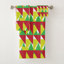 Kleurrijke geometrische driehoeken bad handdoek