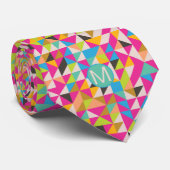 Kleurrijke geometrische driehoeken gevlekt stropdas (Opgerold)