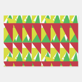 Kleurrijke geometrische driehoeken inpakpapier vel