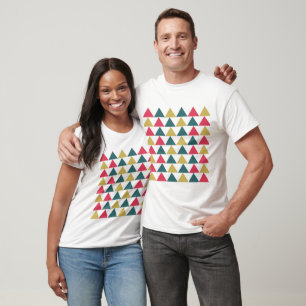 Kleurrijke Geometrische Driehoekpatroon Driehoek T-shirt
