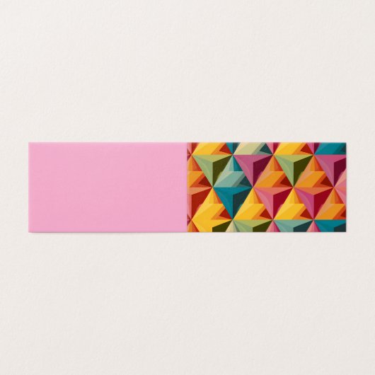 Kleurrijke Geometrische Driehoekpatroon Vouwkaart Kaart (Buitenkant ongevouwen)