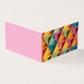 Kleurrijke Geometrische Driehoekpatroon Vouwkaart Kaart (Buitenkant)