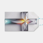 Kleurrijke Geometrische Edelsteen Christelijk Krui Cadeaulabel (Voorkant (Horizontaal))