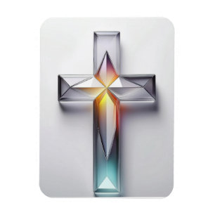 Kleurrijke Geometrische Edelsteen Christelijk Krui Magneet