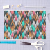 Kleurrijke geometrische Evergreen Forest Kerstboom Tissuepapier (Craft)