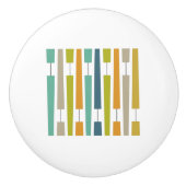 Kleurrijke geometrische exclamentiepunten midden e keramische knop (Voorkant)