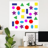 Kleurrijke geometrische figuren poster (Thuiskantoor)