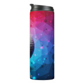 Kleurrijke geometrische golfbal kunst thermosbeker (Geroteerd rechts)