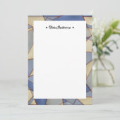 Kleurrijke Geometrische Grens Gepersonaliseerde Na Bedankkaart (Staand voorkant)