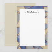 Kleurrijke Geometrische Grens Gepersonaliseerde Na Bedankkaart (Voorkant / Achterkant)