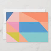 Kleurrijke Geometrische Grens Persoonlijke Naam Notitiekaartje (Achterkant)