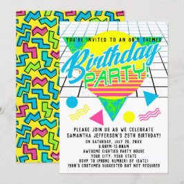 Kleurrijke Geometrische jaren tachtig Tachtiger Ve Kaart