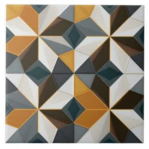 Kleurrijke geometrische keramische tegels tegeltje