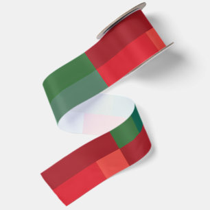 Kleurrijke geometrische kerstblok-kerstvakantie satijnen lint
