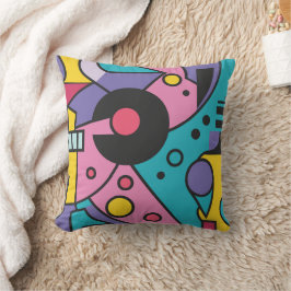 Kleurrijke geometrische kleuren kussen