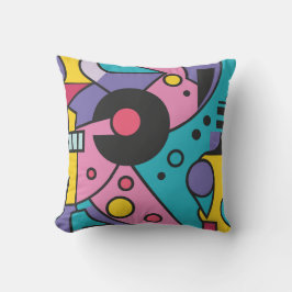 Kleurrijke geometrische kleuren kussen