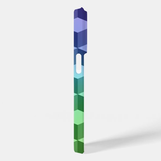 Kleurrijke Geometrische Kubussen Monogram iPhone C Case-Mate iPhone Case (Achterkant / Rechts)