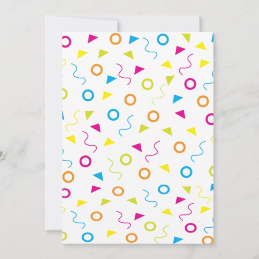 Kleurrijke geometrische kunst kerstfeestdag kaart (Achterkant)