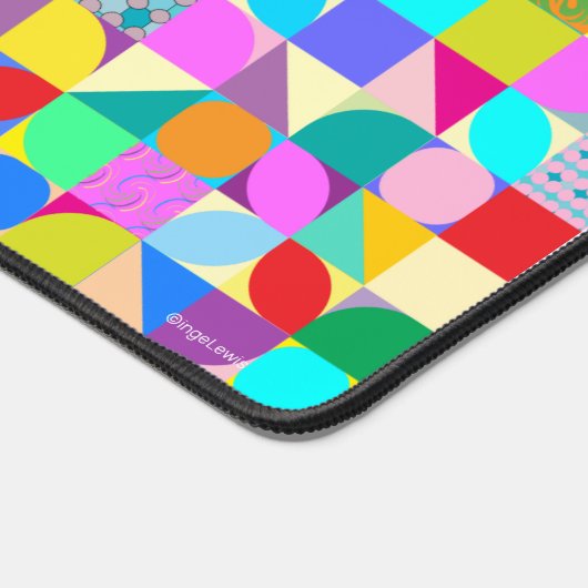 Kleurrijke geometrische kunst, leuke moderne trend bureaumat (Hoek)