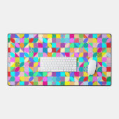 Kleurrijke geometrische kunst, leuke moderne trend bureaumat (Keyboard & Muis)