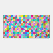 Kleurrijke geometrische kunst, leuke moderne trend bureaumat (Voorkant)