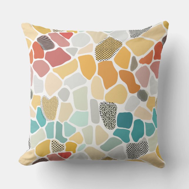 Kleurrijke geometrische kussen (Voorkant)