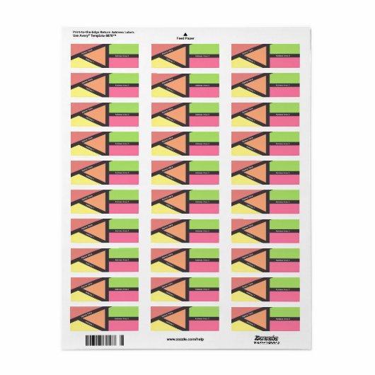 kleurrijke geometrische labels (Full Sheet)