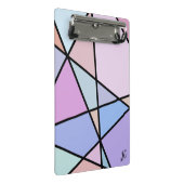 Kleurrijke geometrische lijnen en vormen mini klembord (Schuin)