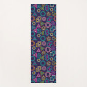 kleurrijke geometrische lineaire oren yogamat (Voorkant)