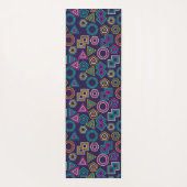 kleurrijke geometrische lineaire oren yogamat (Achterkant)