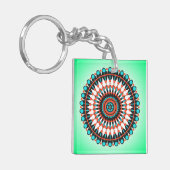 Kleurrijke Geometrische Mandala Kunst-46456 Sleutelhanger (Voorkant Links)
