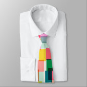 Kleurrijke Geometrische Moderne Kerst Vakantie Stropdas (Gebonden)