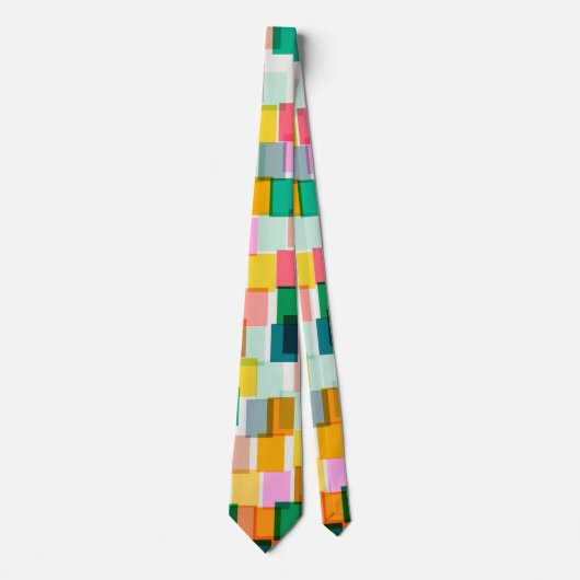 Kleurrijke Geometrische Moderne Kerst Vakantie Stropdas (Voorkant)