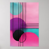 Kleurrijke Geometrische Moderne Kunst unframed Poster (Voorkant)