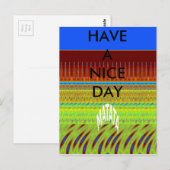 Kleurrijke Geometrische Motief Art Print Briefkaart (Voorkant / Achterkant)