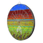 Kleurrijke Geometrische Motief Art Print Dartbord (Voorkant Rechts)