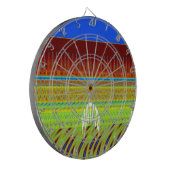 Kleurrijke Geometrische Motief Art Print Dartbord (Voorkant Links)