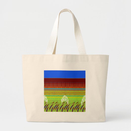 Kleurrijke Geometrische Motief Art Print Grote Tote Bag (Voorkant)