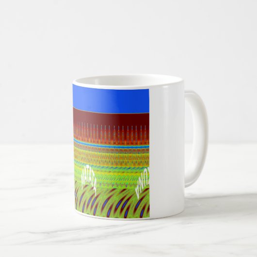 Kleurrijke Geometrische Motief Art Print Koffiemok (Voorkant rechts)