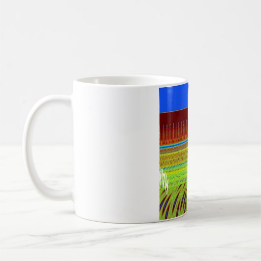 Kleurrijke Geometrische Motief Art Print Koffiemok (Links)