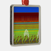 Kleurrijke Geometrische Motief Art Print Metalen Ornament (Rechts)