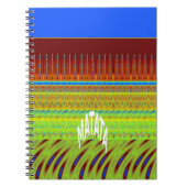Kleurrijke Geometrische Motief Art Print Notitieboek (Voorkant)