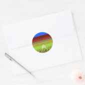 Kleurrijke Geometrische Motief Art Print Ronde Sticker (Envelop)